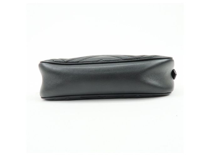Borsa a spalla e tracolla GUCCI GG Marmont in pelle Nero 447632 - vista 5