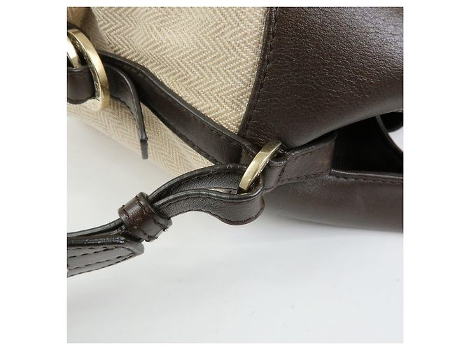 Bulgari Borsa 2Way BVLGARI Chandra in tela e pelle Borsa a mano e a tracolla Ivory Brown - vista 9