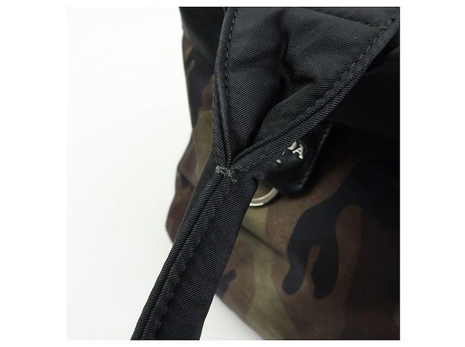 Borsa Reversibile 2Way PRADA Logo Triangle Borsa a Mano e a Spalla Khaki BN1959 - vista 11