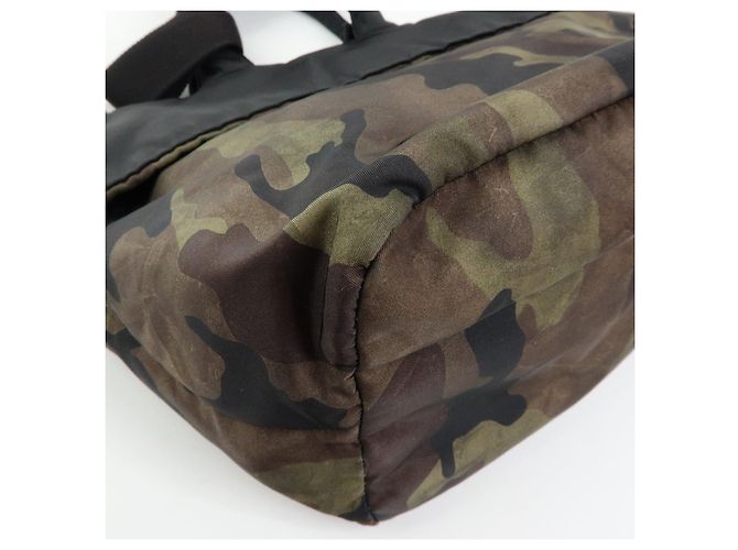 Borsa Reversibile 2Way PRADA Logo Triangle Borsa a Mano e a Spalla Khaki BN1959 - vista 12