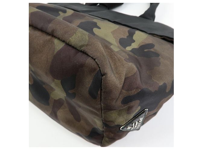 Borsa Reversibile 2Way PRADA Logo Triangle Borsa a Mano e a Spalla Khaki BN1959 - vista 13