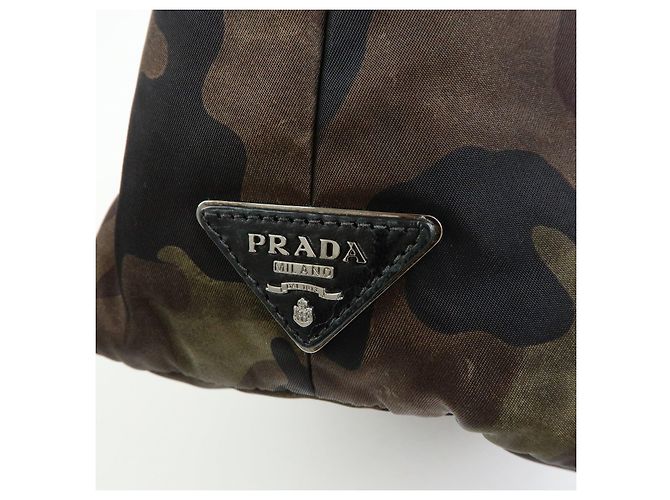 Borsa Reversibile 2Way PRADA Logo Triangle Borsa a Mano e a Spalla Khaki BN1959 - vista 14