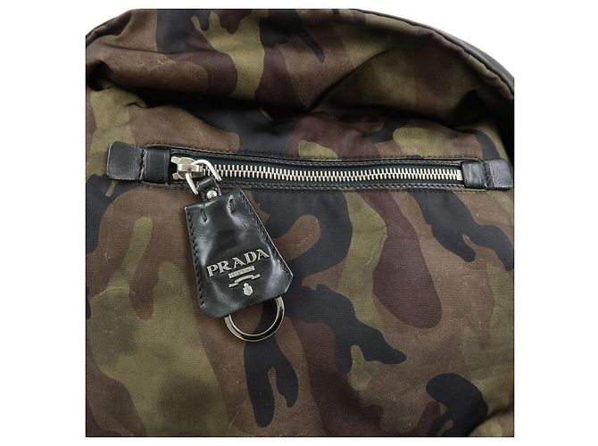 Borsa Reversibile 2Way PRADA Logo Triangle Borsa a Mano e a Spalla Khaki BN1959 - vista 15