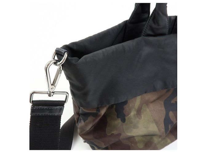 Borsa Reversibile 2Way PRADA Logo Triangle Borsa a Mano e a Spalla Khaki BN1959 - vista 18