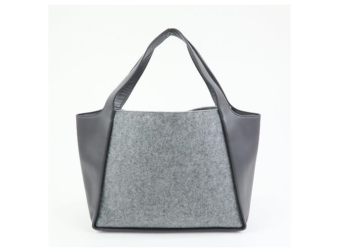 Stella Mc Cartney STELLA MCCARTNEY Borsa Tote in feltro e ecopelle Borsa a tracolla Gray - vista 2