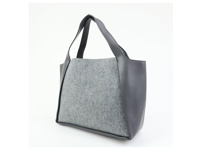 Stella Mc Cartney STELLA MCCARTNEY Borsa Tote in feltro e ecopelle Borsa a tracolla Gray - vista 3
