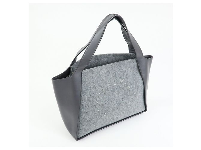 Stella Mc Cartney STELLA MCCARTNEY Borsa Tote in feltro e ecopelle Borsa a tracolla Gray - vista 4