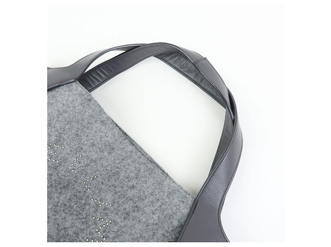 Stella Mc Cartney STELLA MCCARTNEY Borsa Tote in feltro e ecopelle Borsa a tracolla Gray - vista 7