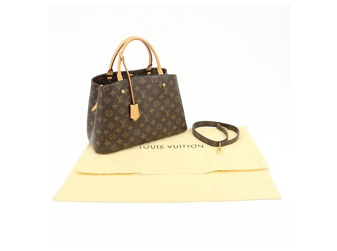 Louis Vuitton Monogram Montaigne MM 2Way Bag Hand Bag Brown M41056 - vista 23
