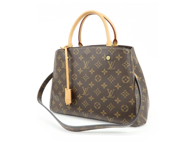 Louis Vuitton Monogram Montaigne MM 2Way Bag Hand Bag Brown M41056 - vista 3