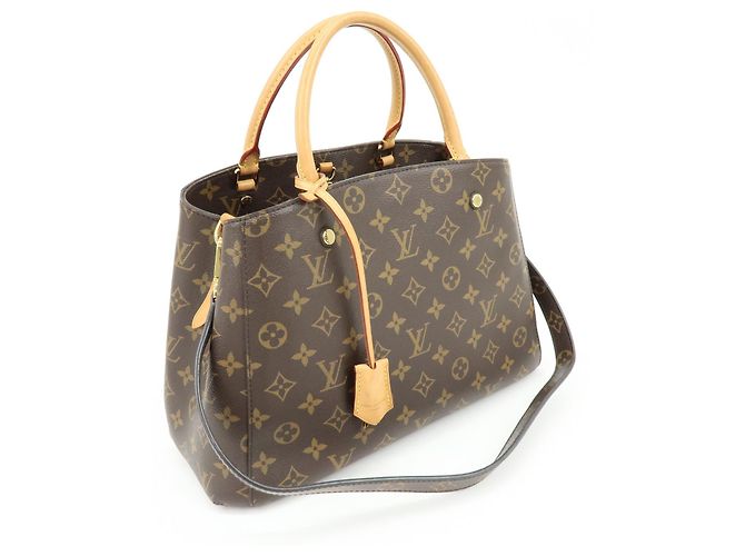 Louis Vuitton Monogram Montaigne MM 2Way Bag Hand Bag Brown M41056 - vista 4