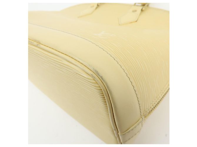 Borsa a mano Louis Vuitton Epi Alma in pelle Vanilla Light Yellow M5214A - vista 12