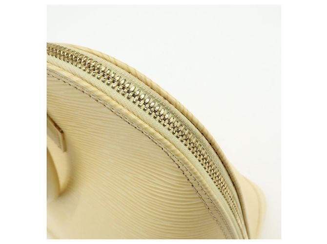 Borsa a mano Louis Vuitton Epi Alma in pelle Vanilla Light Yellow M5214A - vista 16