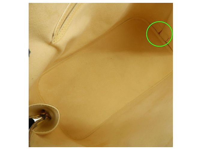 Borsa a mano Louis Vuitton Epi Alma in pelle Vanilla Light Yellow M5214A - vista 20