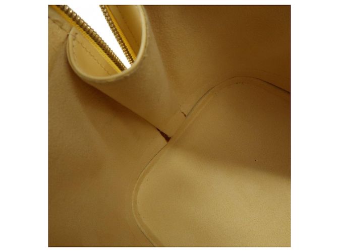 Borsa a mano Louis Vuitton Epi Alma in pelle Vanilla Light Yellow M5214A - vista 21