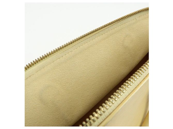 Borsa a mano Louis Vuitton Epi Alma in pelle Vanilla Light Yellow M5214A - vista 22