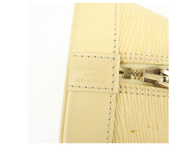 Borsa a mano Louis Vuitton Epi Alma in pelle Vanilla Light Yellow M5214A - vista 23