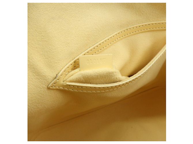 Borsa a mano Louis Vuitton Epi Alma in pelle Vanilla Light Yellow M5214A - vista 24