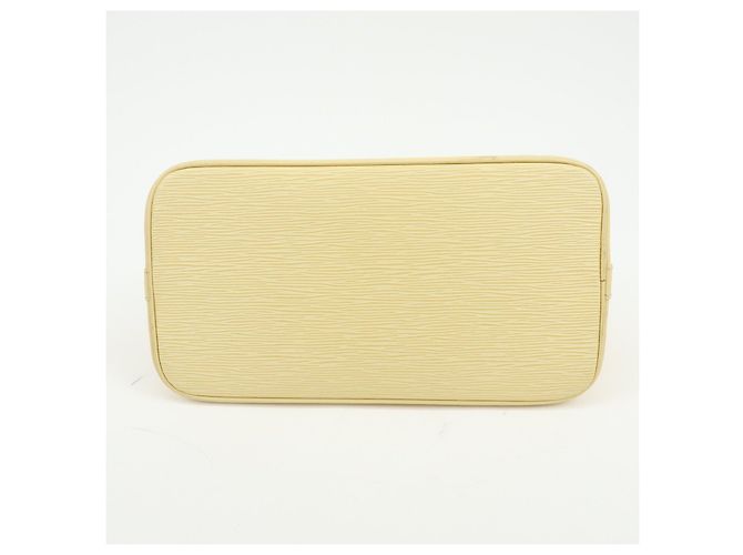 Borsa a mano Louis Vuitton Epi Alma in pelle Vanilla Light Yellow M5214A - vista 5