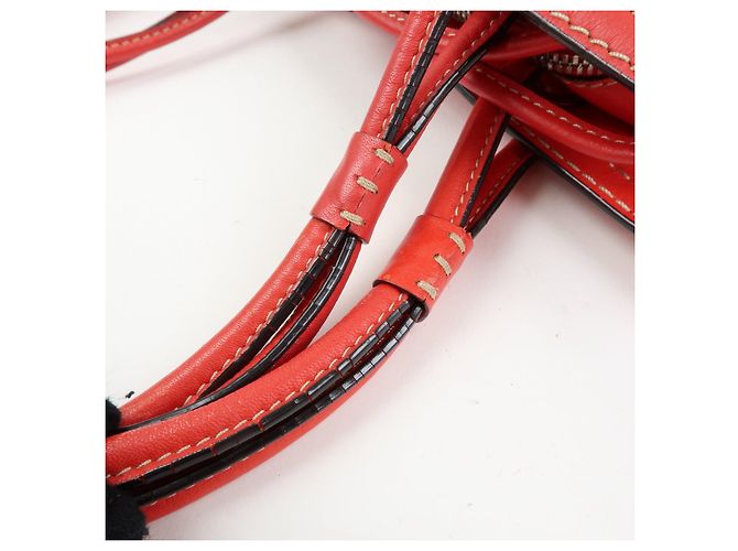 LOEWE Borsa Tote Anagram in pelle Borsa a mano Borsa a tracolla Rossa - vista 10