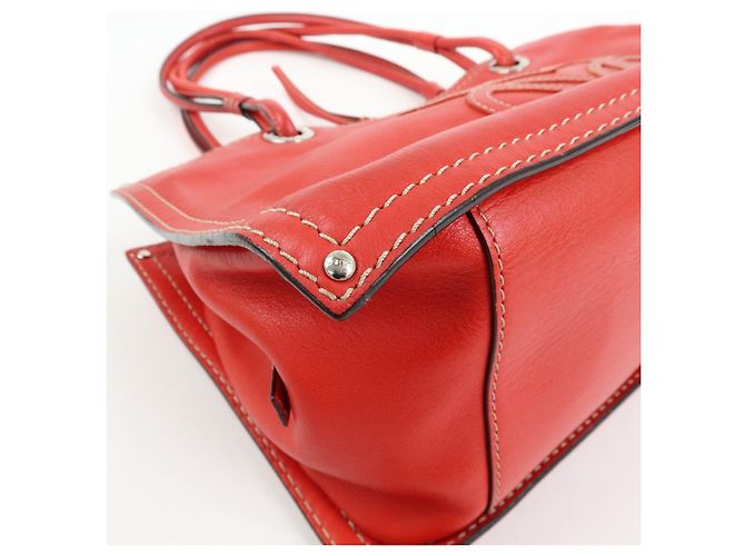 LOEWE Borsa Tote Anagram in pelle Borsa a mano Borsa a tracolla Rossa - vista 11