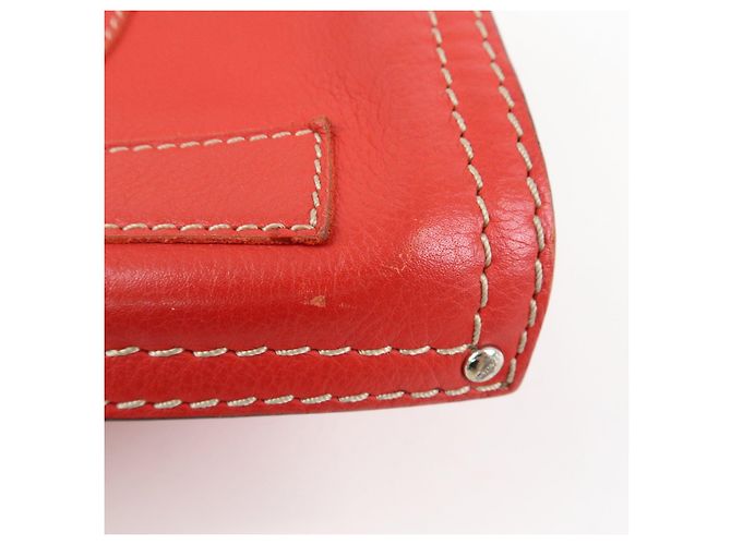LOEWE Borsa Tote Anagram in pelle Borsa a mano Borsa a tracolla Rossa - vista 15
