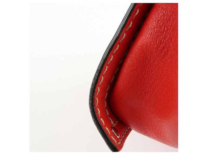 LOEWE Borsa Tote Anagram in pelle Borsa a mano Borsa a tracolla Rossa - vista 16