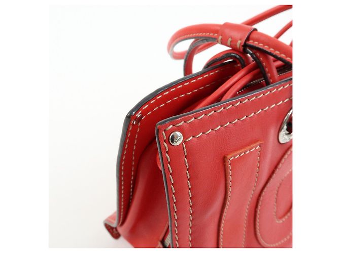 LOEWE Borsa Tote Anagram in pelle Borsa a mano Borsa a tracolla Rossa - vista 17