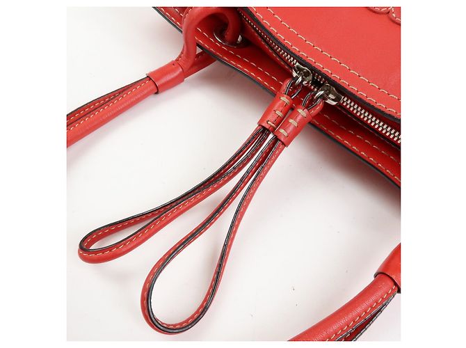 LOEWE Borsa Tote Anagram in pelle Borsa a mano Borsa a tracolla Rossa - vista 18