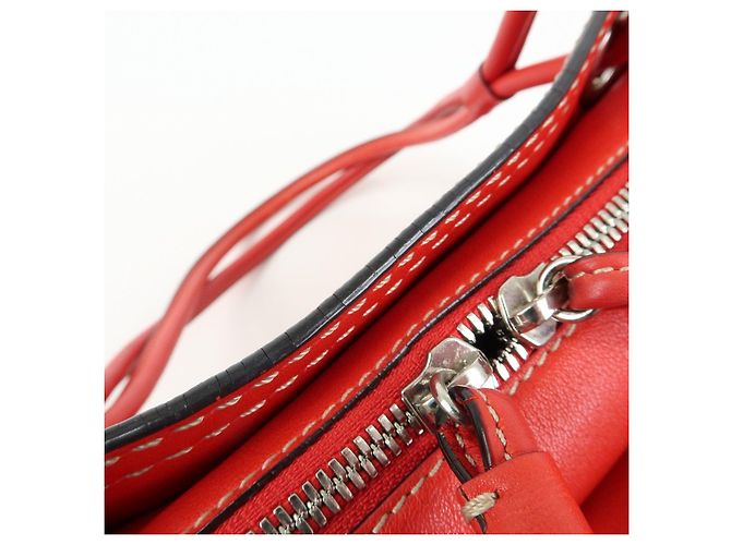 LOEWE Borsa Tote Anagram in pelle Borsa a mano Borsa a tracolla Rossa - vista 21