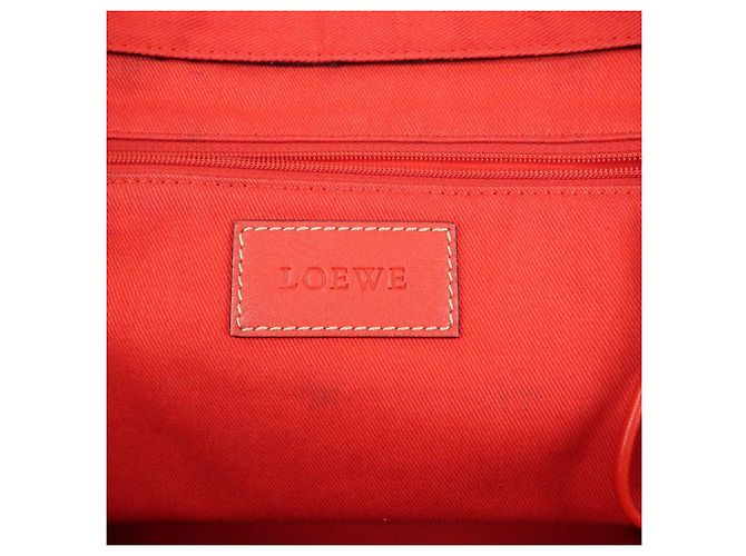 LOEWE Borsa Tote Anagram in pelle Borsa a mano Borsa a tracolla Rossa - vista 24
