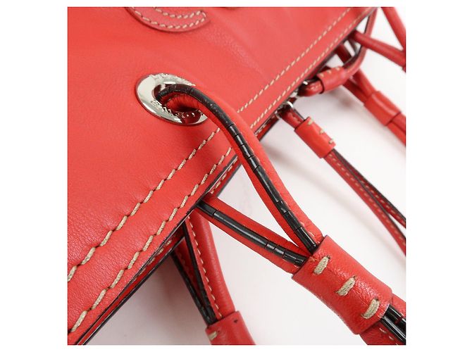 LOEWE Borsa Tote Anagram in pelle Borsa a mano Borsa a tracolla Rossa - vista 9