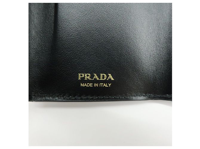 Cartera compacta tríptico PRADA Vitello Move de piel Negra 1MH021 - vista 19