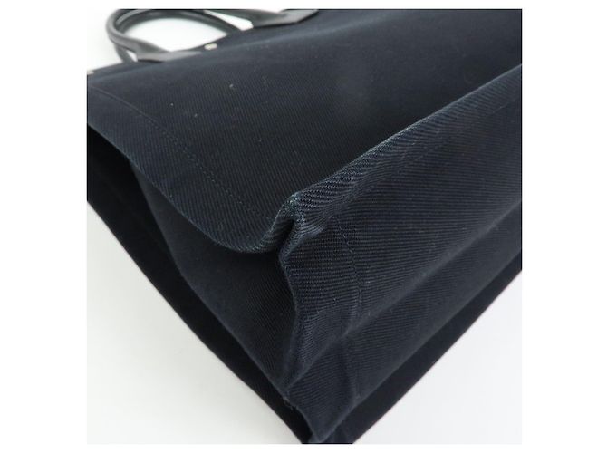 Autre Marque SAINT LAURENT PARIS Borsa Tote Rive Gauche in tela e pelle Nera 632539 - vista 14