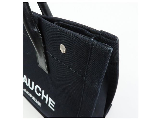 Autre Marque SAINT LAURENT PARIS Borsa Tote Rive Gauche in tela e pelle Nera 632539 - vista 18