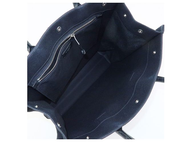 Autre Marque SAINT LAURENT PARIS Borsa Tote Rive Gauche in tela e pelle Nera 632539 - vista 19