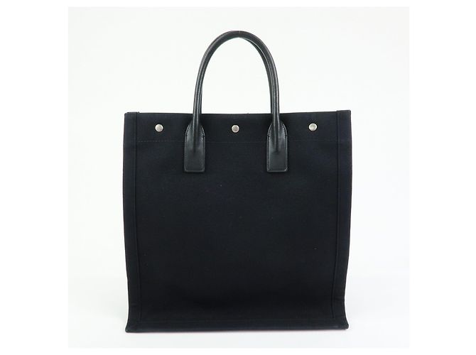 Autre Marque SAINT LAURENT PARIS Borsa Tote Rive Gauche in tela e pelle Nera 632539 - vista 2