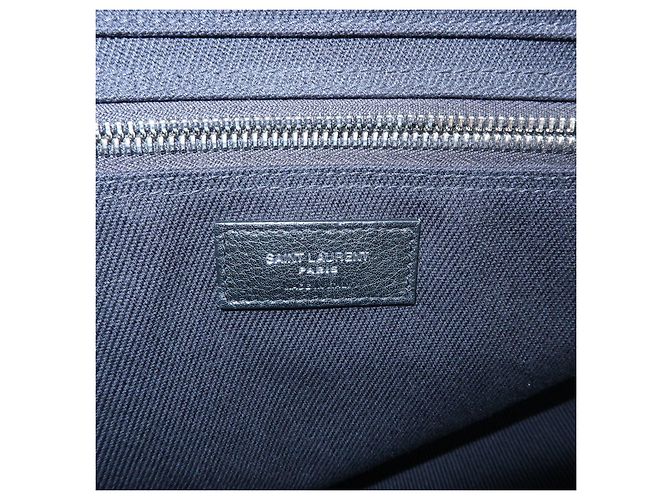 Autre Marque SAINT LAURENT PARIS Borsa Tote Rive Gauche in tela e pelle Nera 632539 - vista 23