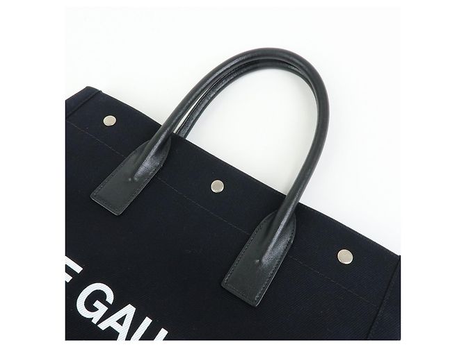 Autre Marque SAINT LAURENT PARIS Borsa Tote Rive Gauche in tela e pelle Nera 632539 - vista 6