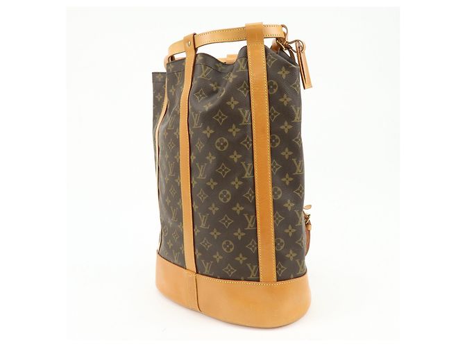 Borsa a tracolla Louis Vuitton Monogram Randonnee GM Brown M42244 - vista 3