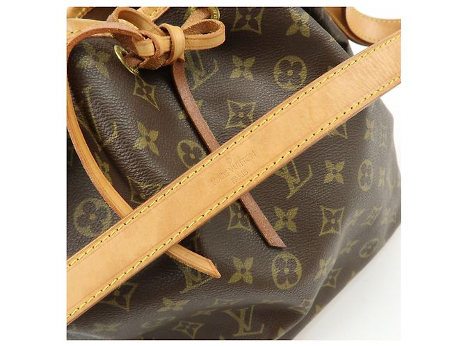 Borsa a tracolla Louis Vuitton Monogram Petit Noe Brown M42226 - vista 8