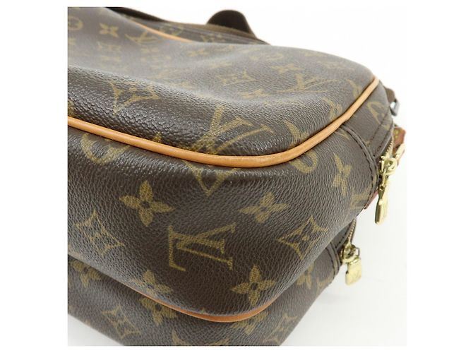 Borsa a tracolla Louis Vuitton Monogram Reporter PM Marrone M45254 - vista 12