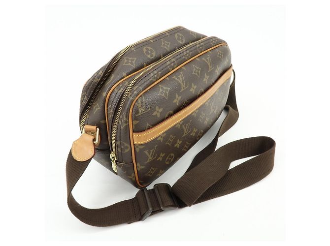 Borsa a tracolla Louis Vuitton Monogram Reporter PM Marrone M45254 - vista 4