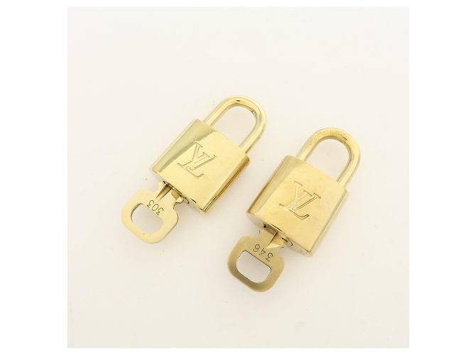 Louis Vuitton Lotto di 10 Lucchetti e Chiavi in Metallo Oro - vista 9