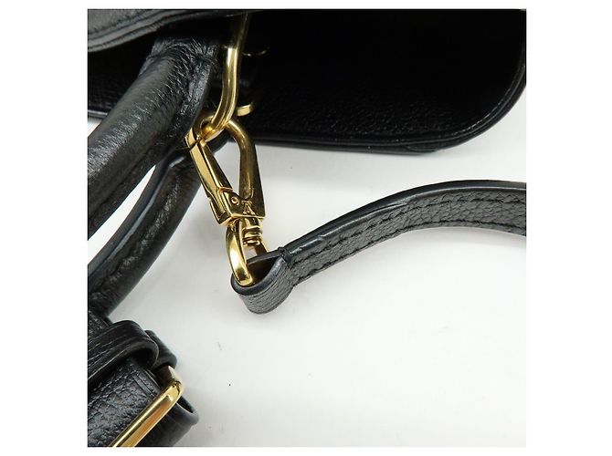 Louis Vuitton Monogram Empreinte Montaigne MM 2Way Hand Bag Noir M41048 - vista 11