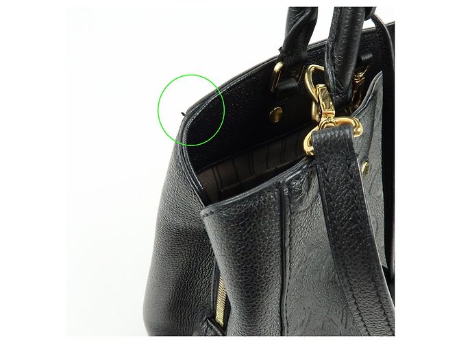 Louis Vuitton Monogram Empreinte Montaigne MM 2Way Hand Bag Noir M41048 - vista 14