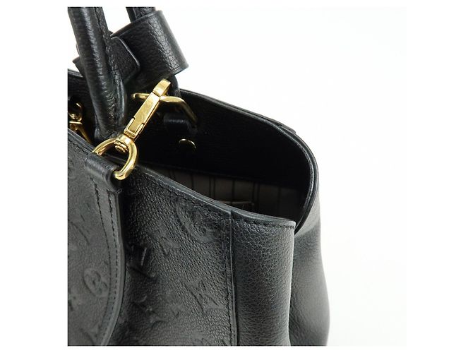 Louis Vuitton Monogram Empreinte Montaigne MM 2Way Hand Bag Noir M41048 - vista 15
