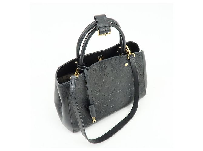 Louis Vuitton Monogram Empreinte Montaigne MM 2Way Hand Bag Noir M41048 - vista 4