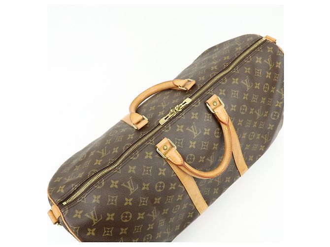 Louis Vuitton Monogram Keep All Bandouliere 55 Boston Bag Brown M41414 - vista 20