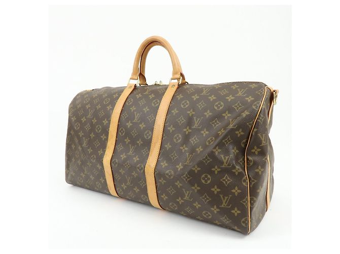 Louis Vuitton Monogram Keep All Bandouliere 55 Boston Bag Brown M41414 - vista 3